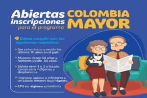 Convocan a inscripciones para el programa Colombia Mayor